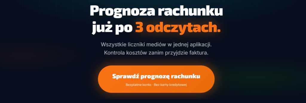 Wejdź do Metrigo.pl - odczyt licznika - prognoza kosztów