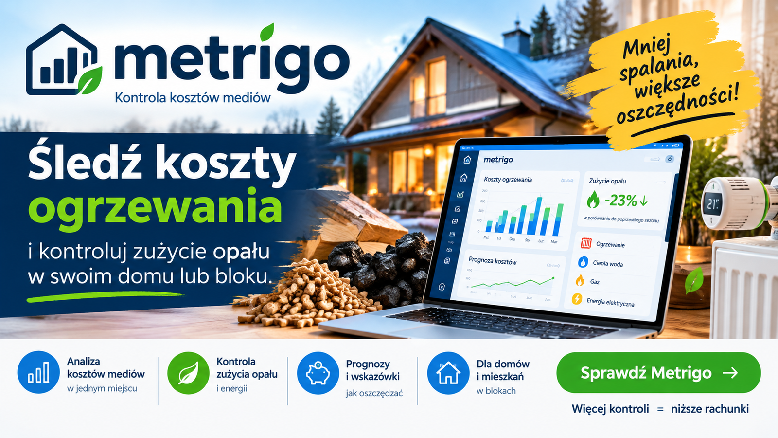 metrigo.pl Aplikacja do kosztów ogrzewania